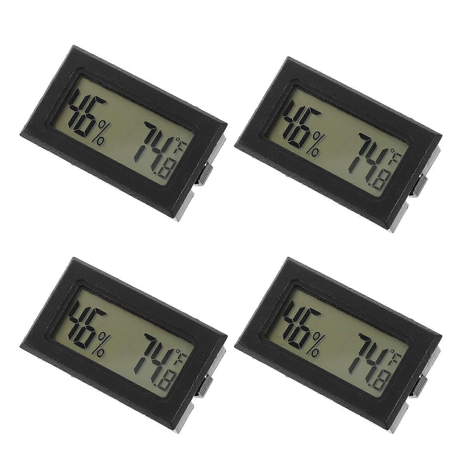 Mini Hygrometer and Thermometer Indoor Temperature Measuring Device 4Pcs