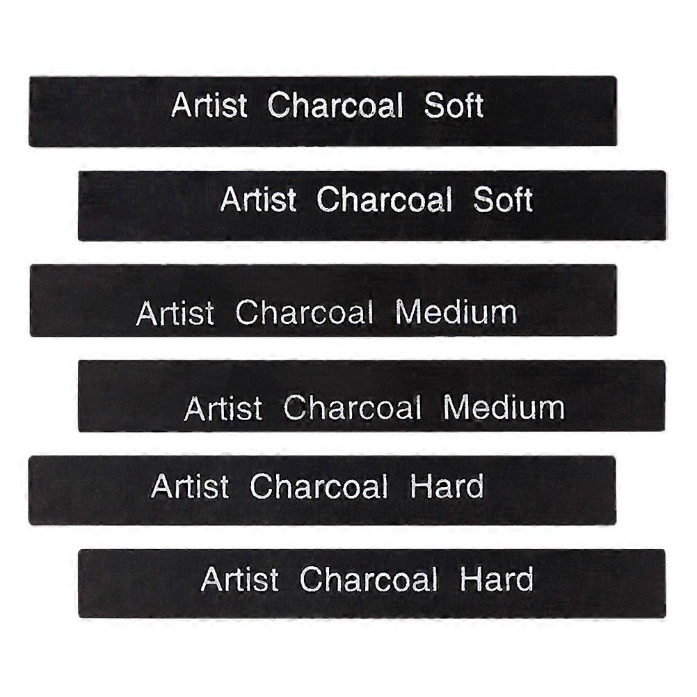 Compressed Charcoal Rods Shading Charcoal Sticks for Drawing 18Pcs