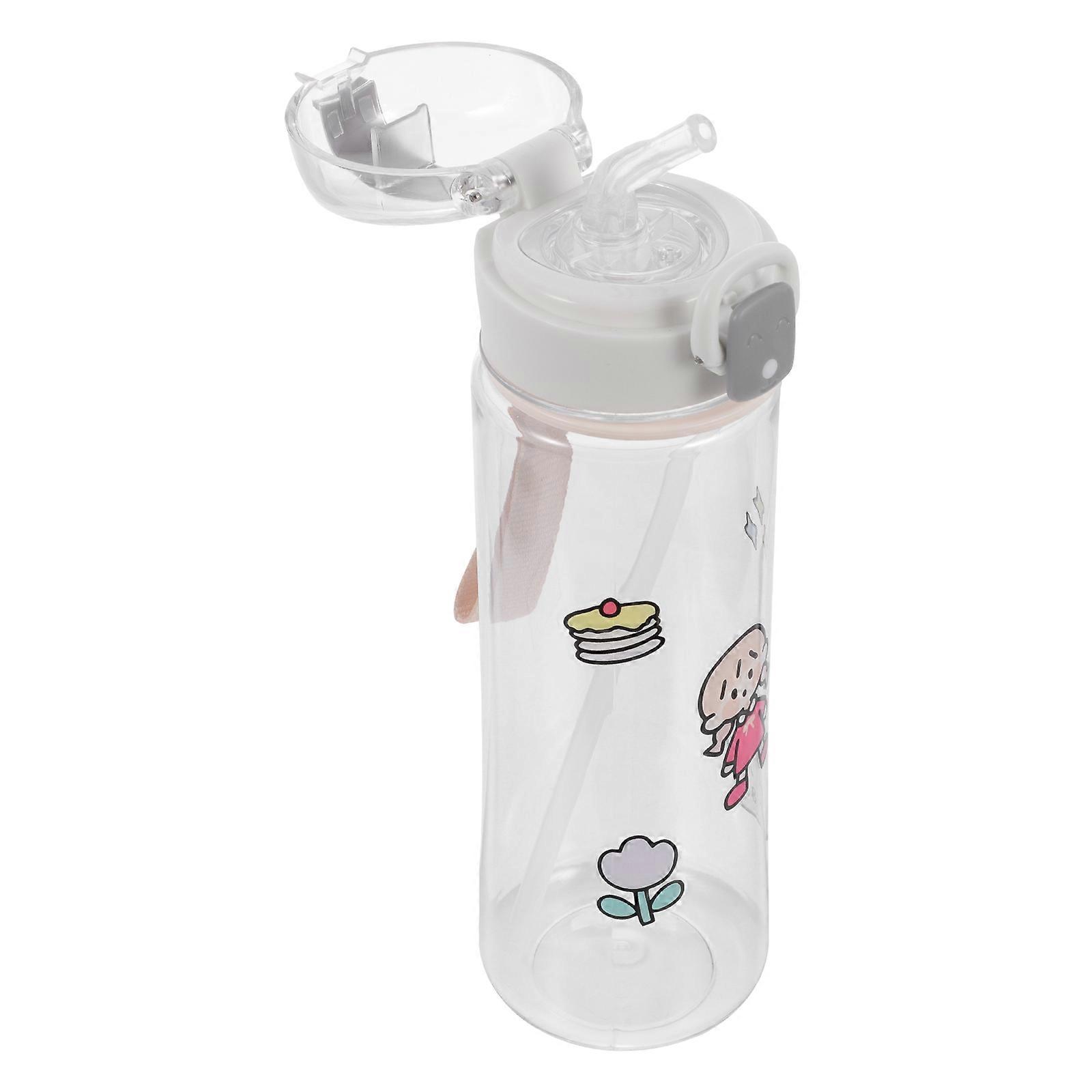 Straw Cup for Drinking Use 1Pcs Cartoon Pattern Sippy Cup for Outing