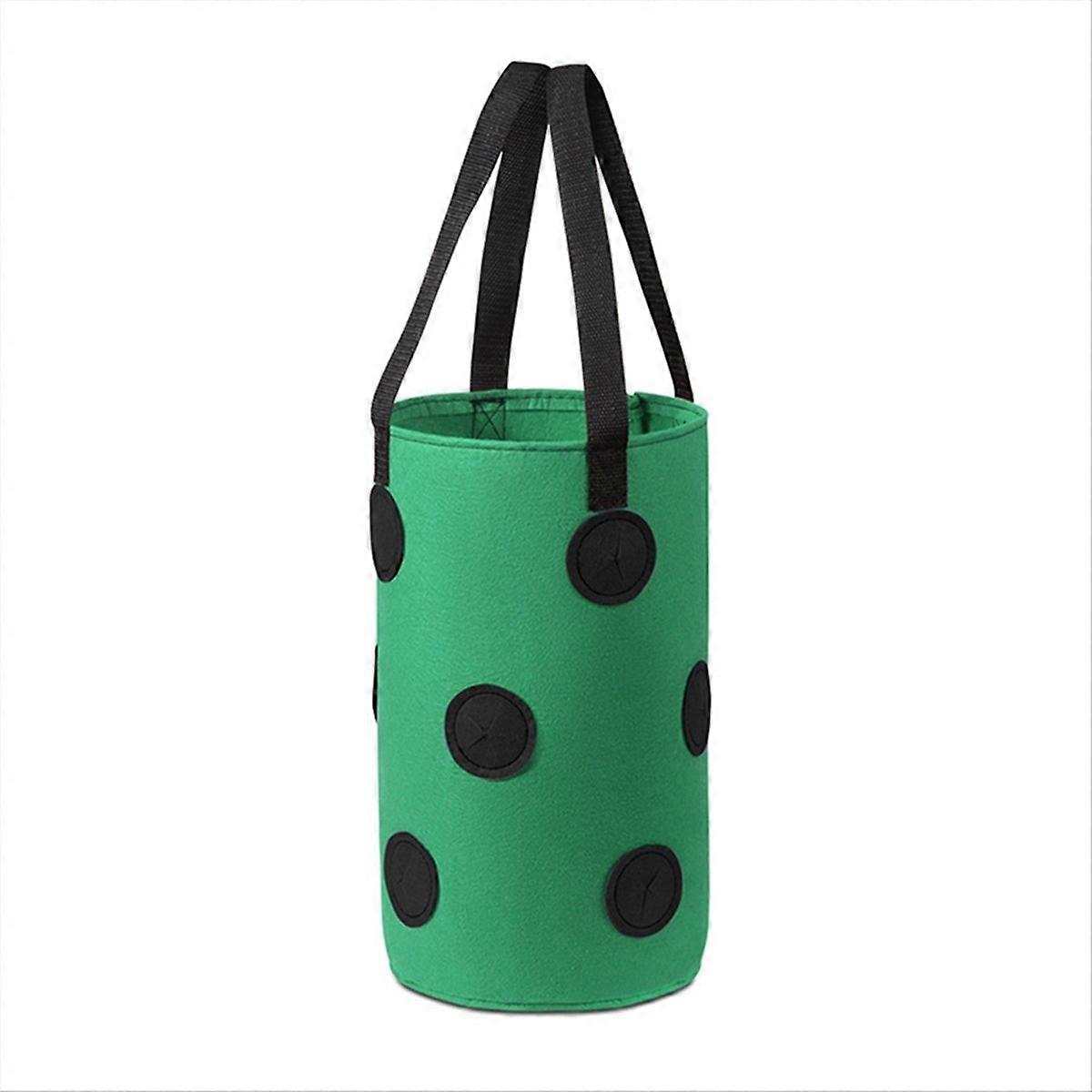 1Pcs Multi-Function 12 Holes Felt Hanging Tomato Grow Bag,A
