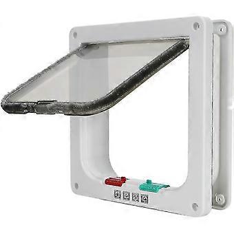 Cat Flap Cat Dog Lockable 4 Positions Safety Door with Tunnel