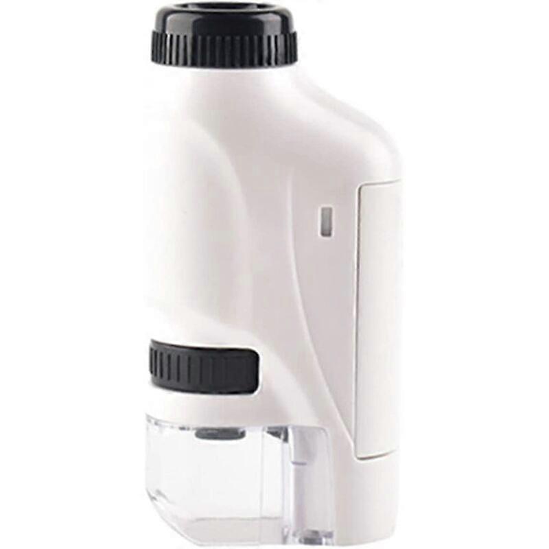 Pocket Microscope Mini Handheld Microscope with LED Light Portable High Definitionwhite