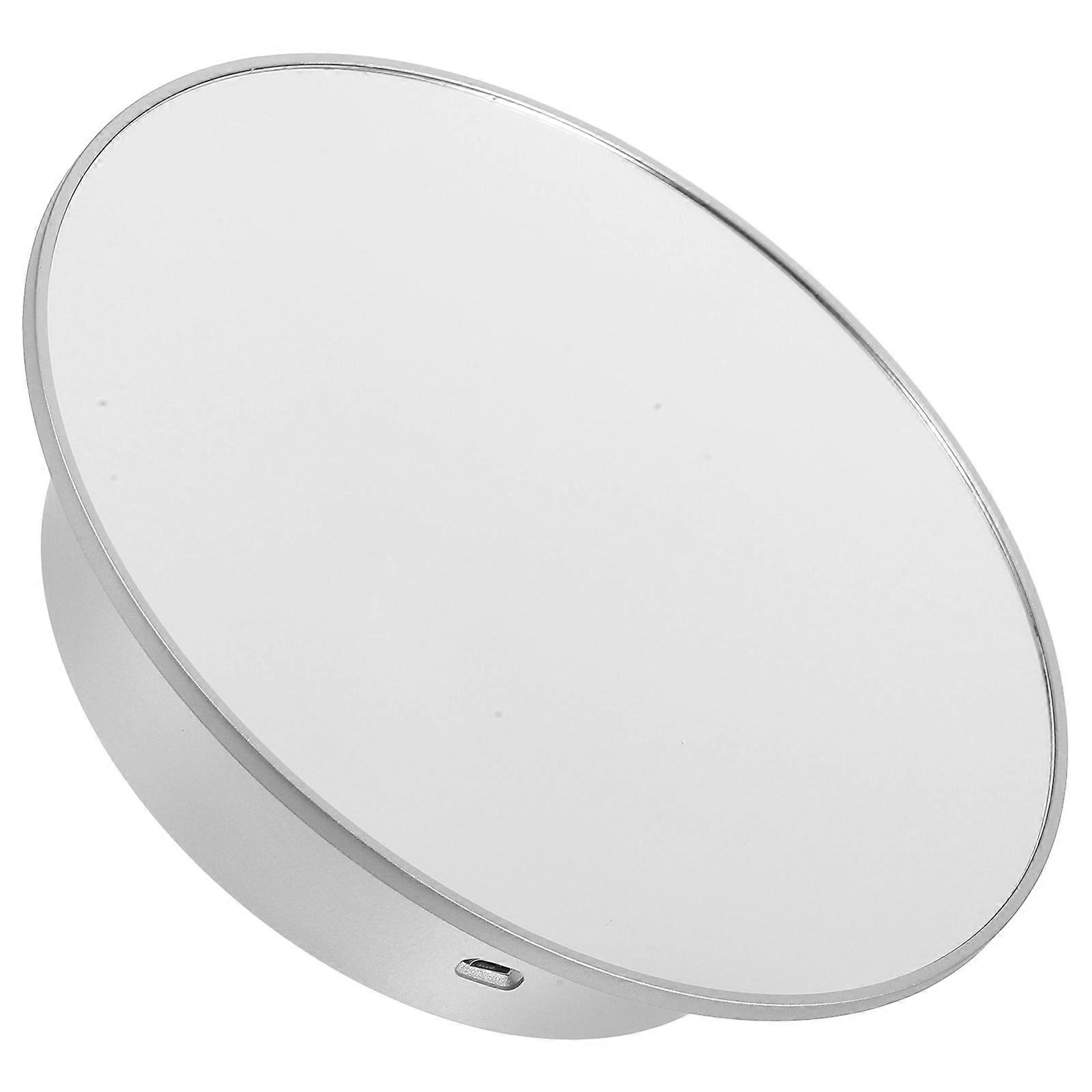 Rotating Cake Stand for Decoration Silver ABS Small Round Display