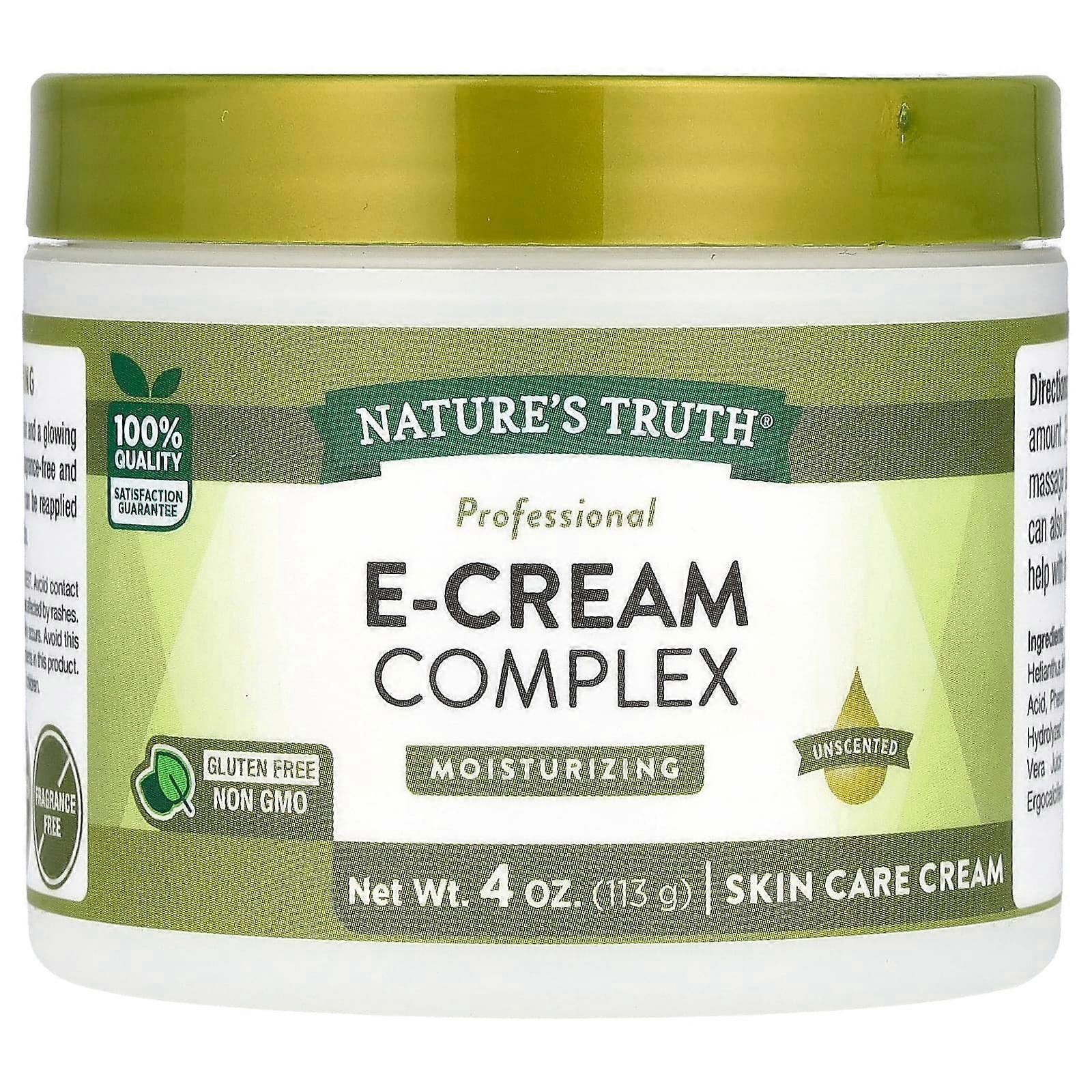 Nature's Truth, E-Cream Complex, Unscented, 4 oz (113 g)