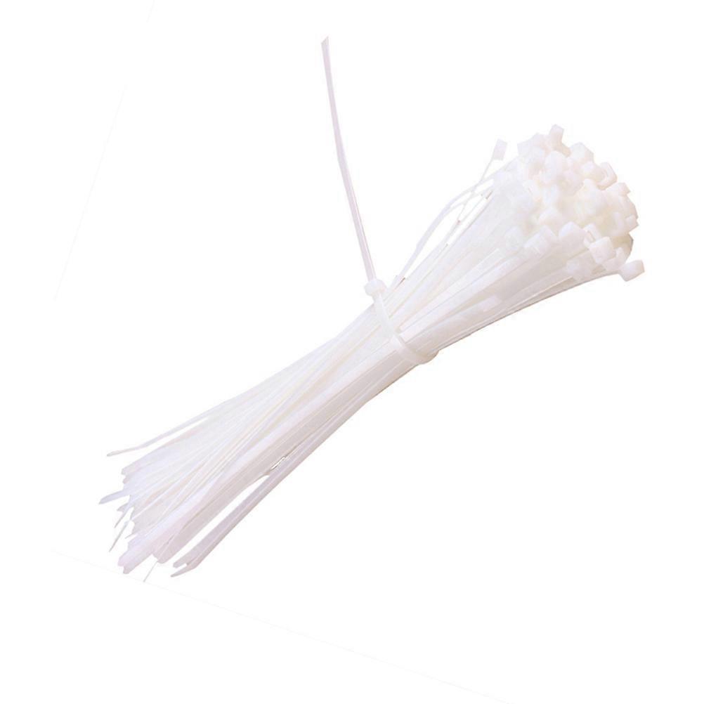 500Pcs White Self-Locking Nylon Cable Ties for Fastening Use Multi-Purpose