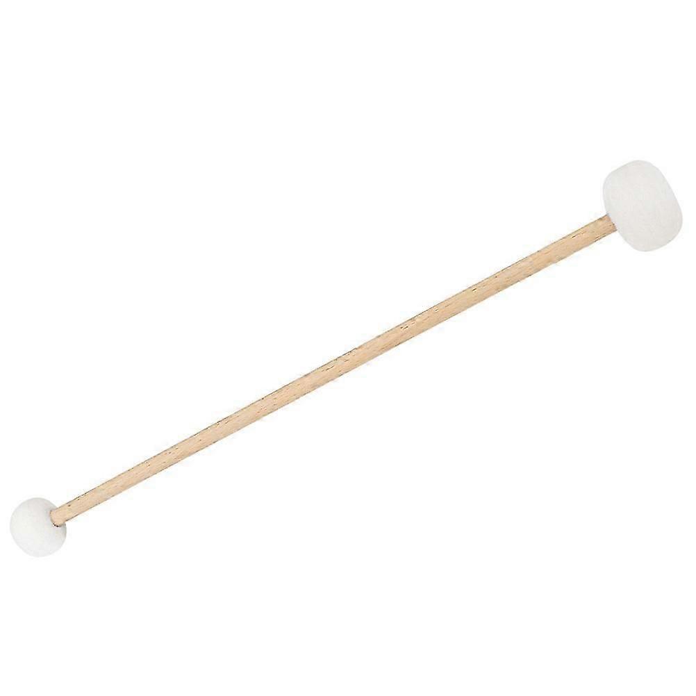Double-Ended Felt Drum Mallet Beech Handle Percussion Sticks for Practice Performance 1Set