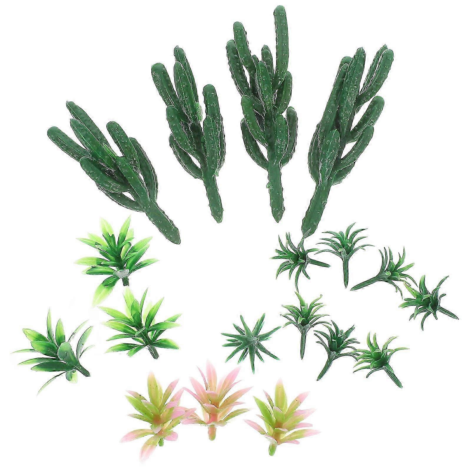 Artificial Tree Model Miniature Trees for Decoration 18Pcs Multi