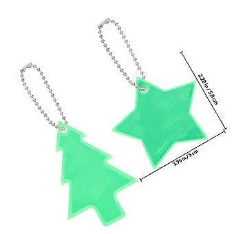 Reflectors Safety Reflector Pendants for Decor 24Pcs Star Tree Shaped Charms