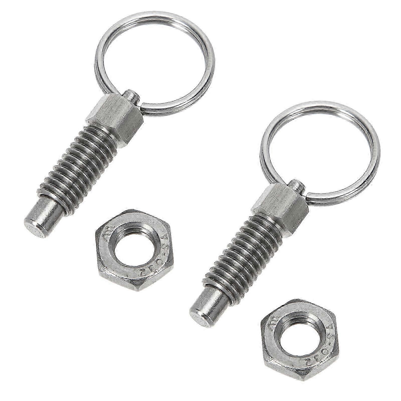 Spring Catch Stainless Steel for Fastening 2Pcs Durable Pulling Ring Plunger