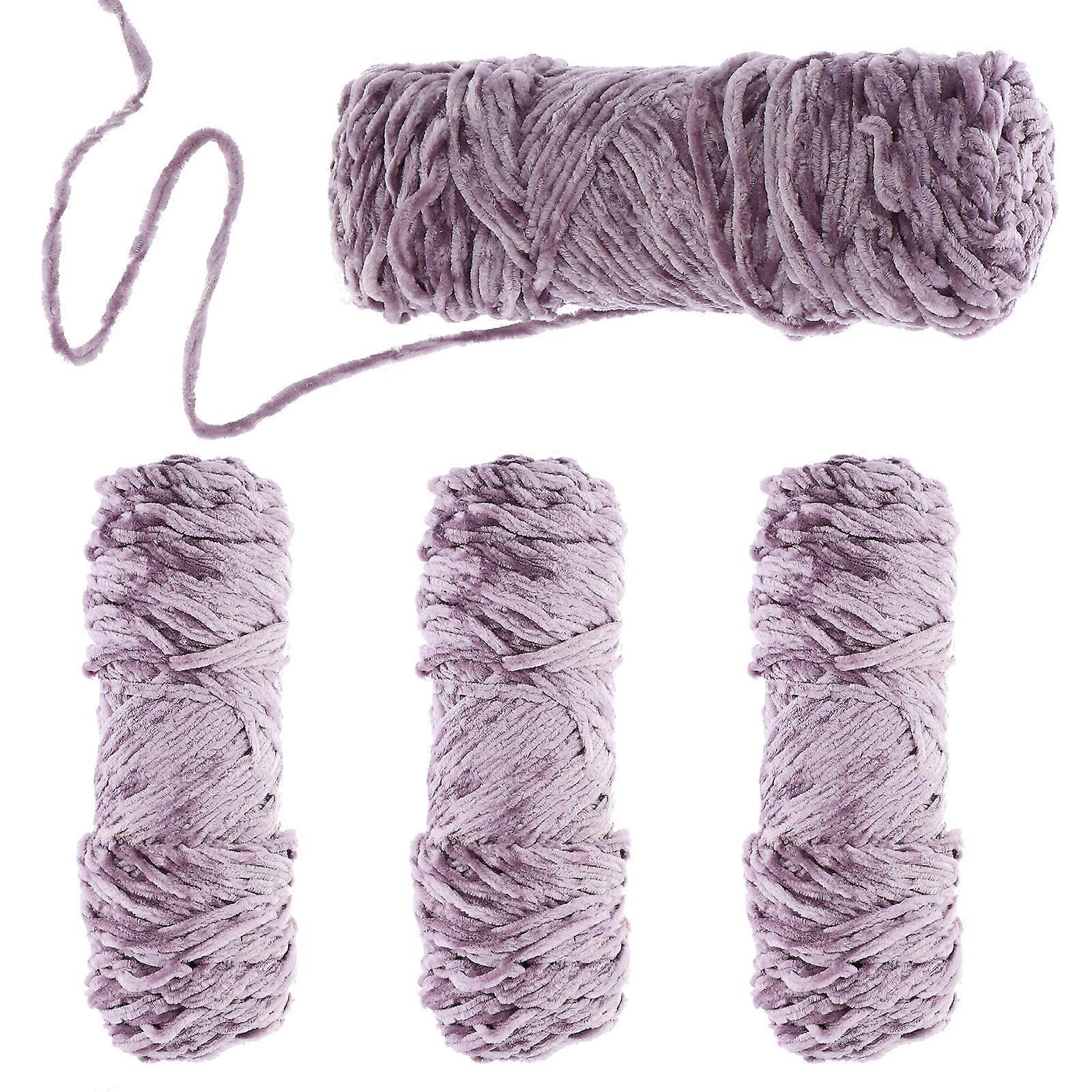 4pcs Hand Knitting Wool DIY Scarf Material Hat Weaving Thread Material