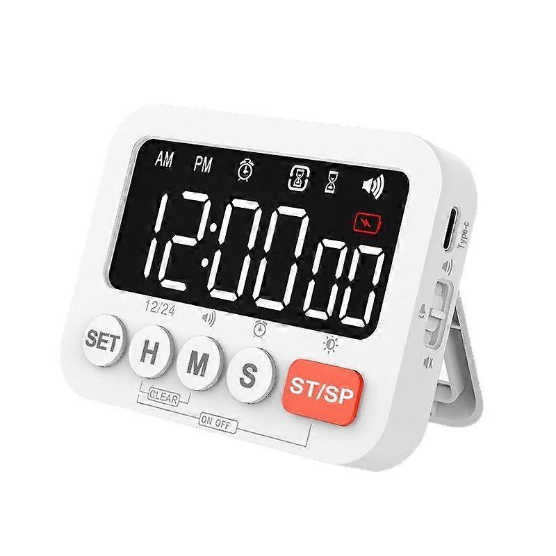 Multifunctional timer, large screen, student timer, kitchen reminder, countdown timer, electronic alarm clock, magnetic home use.(English version) 9.2