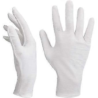White Cotton Gloves for Women - 12 Pairs Soft Work Gloves