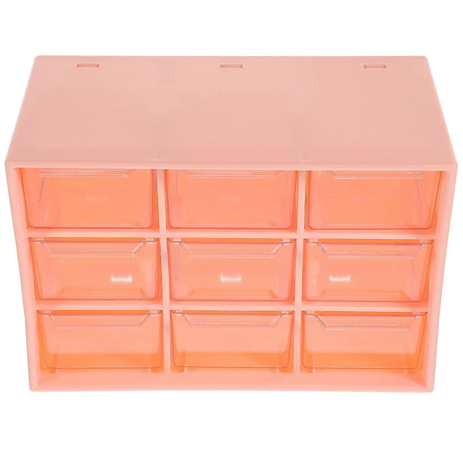 Multipurpose Storage Box Nine Compartment Drawer Type Table Storage Container