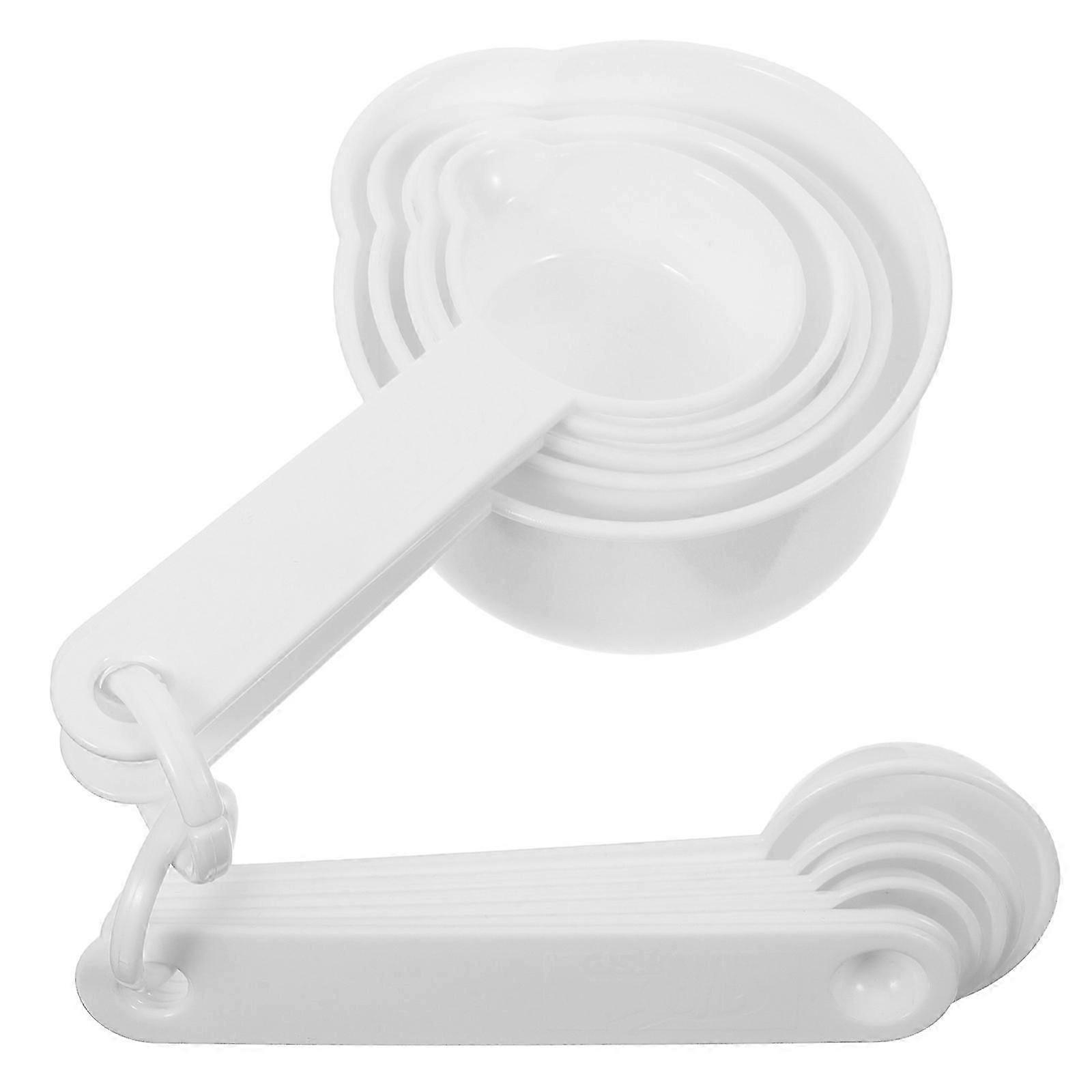 Measuring Spoons Set, Reusable Plastic Kitchen Measuring Tools with Clear Markings, 1 Set