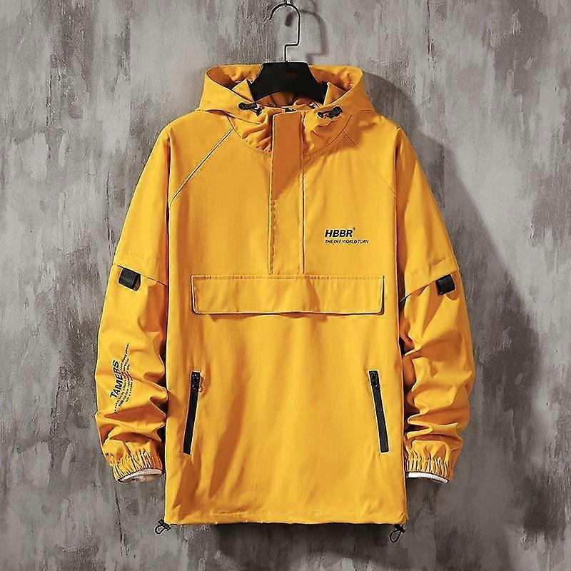 Men's Spring and Fall Half-zip Pullover Hooded Thin Jacket
