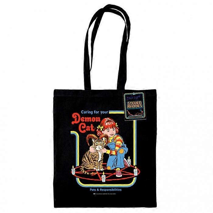 Steven Rhodes Demon Cat Tote Bag