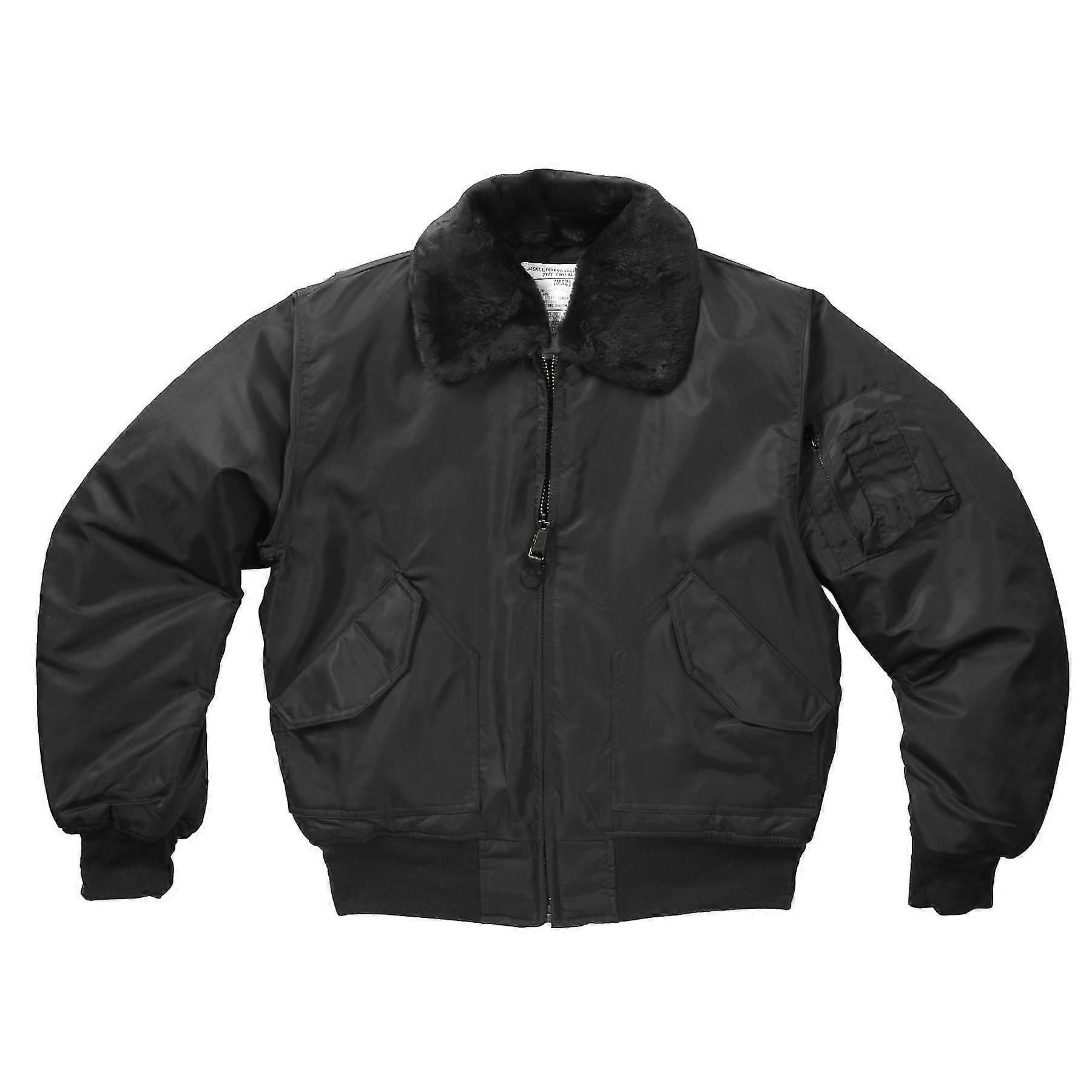 Ma2 Cwu Combat Bomber Jacket Fur Collar Medium Black