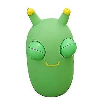 2pcs Funny Vegetable Bug Staring Toy Decompression Artifact Grass Winking Trick Pinching Music Vent Ugly