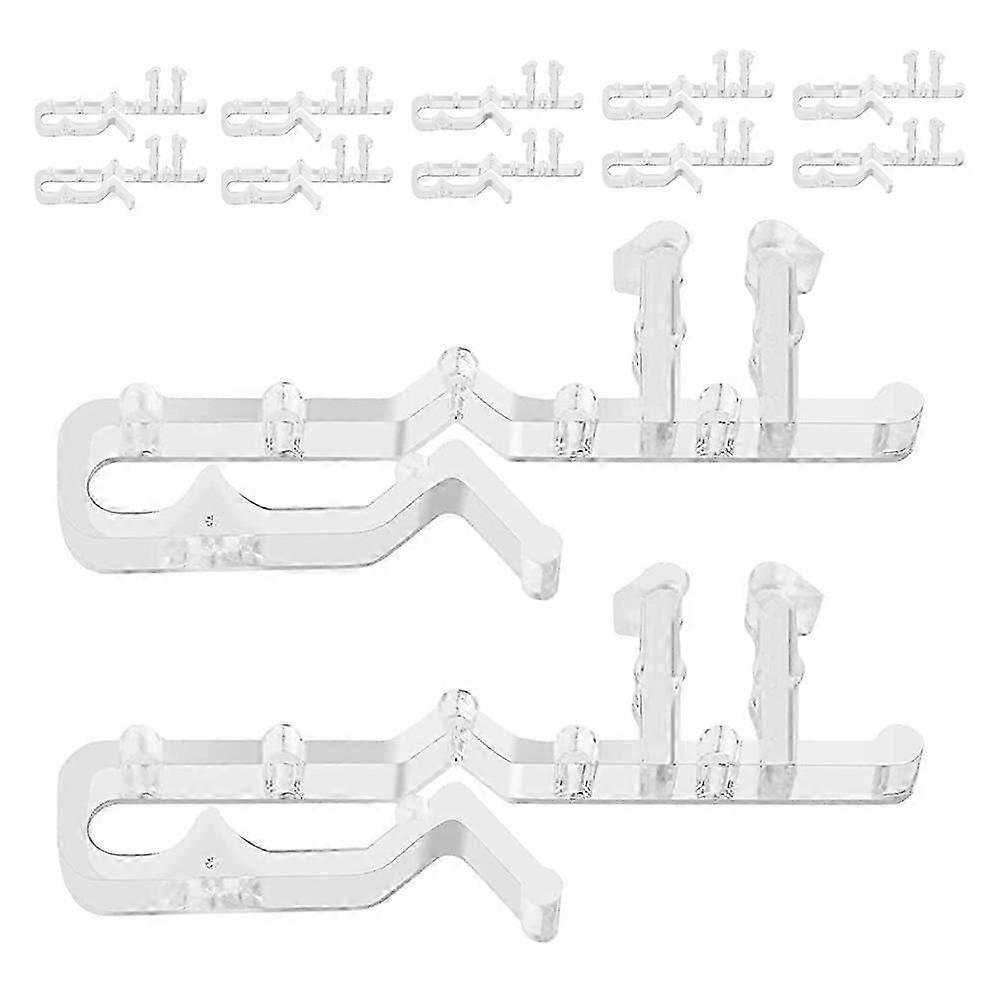 Transparent Valance Clips for Window Blinds Secure Installation, 12Pcs
