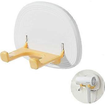 Hair Dryer Holder, Foldable Wall Mounted Hair Dryer Holder, Non-Perforated Hair Dryer Holder, Hair Dryer Storage Sticker, Hair Dryer Holder for B-qsaz