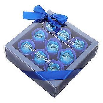1 Box Blue Rose Soap Gift for Decoration Romantic Flower Soap