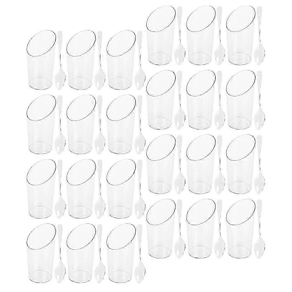 Clear Dessert Cups Multi-Function Dessert Cup for Serving 24Sets