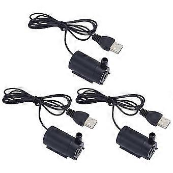 USB-Interface Pump for Pet Drinking Fountain Aquariums Set of 3 Motor Super Silenced Pump Garden Irrigation