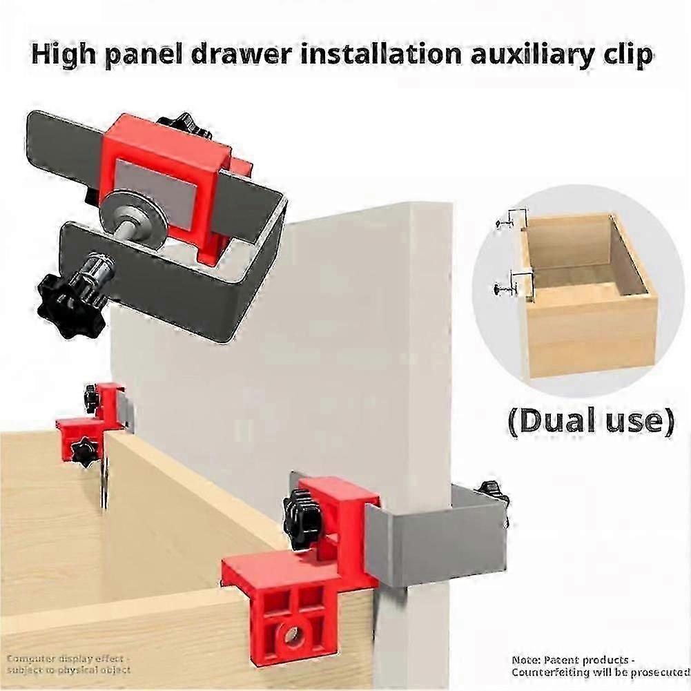 Professional Adjustable Clamp for High Panel Drawer Installation - No Handle Needed