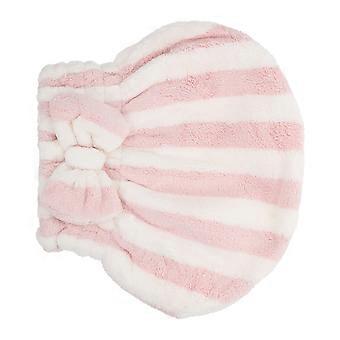 1Pc Home Use Shower Hat Water Absorbent Bathing Hat Striped Home Bath Hat