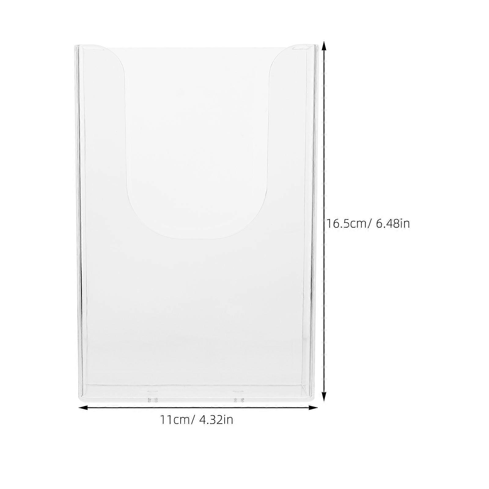 Transparent Plastic Wall-Mounted Document Organizer for Storage File Holder 1Pcs