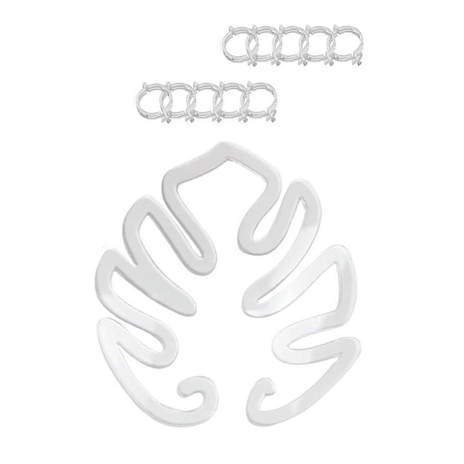 Leaf-Shaped Plant Support Clear Design Transparent Plant Support Loop Reusable