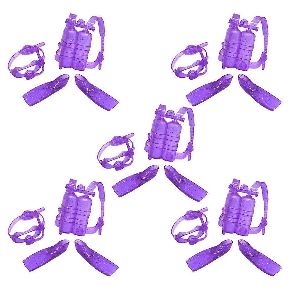 15Sets Doll Diving Kit with Diving Goggles for Pretend Play