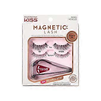 Magnetic False Eyelashes 02: Synthetic false eyelashes with magnets on both upper and lower lashes. No glue required, lightweight, reusable, and conta