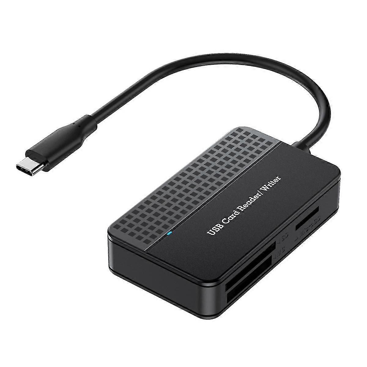 Reader 4-In-1, TF SD MS Card Reader Multi Card Adapter External for Computer Camera Type-C Interfac