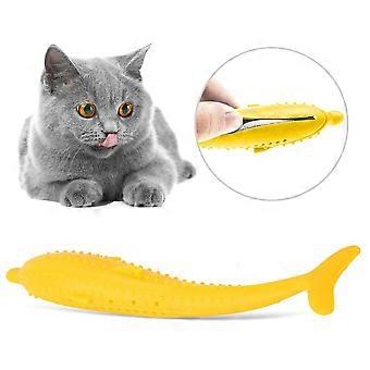 Soft Silicone Catnip Fish Cats Toys Pet Cat Chewing Clean Teeth Training Interactive Toys
