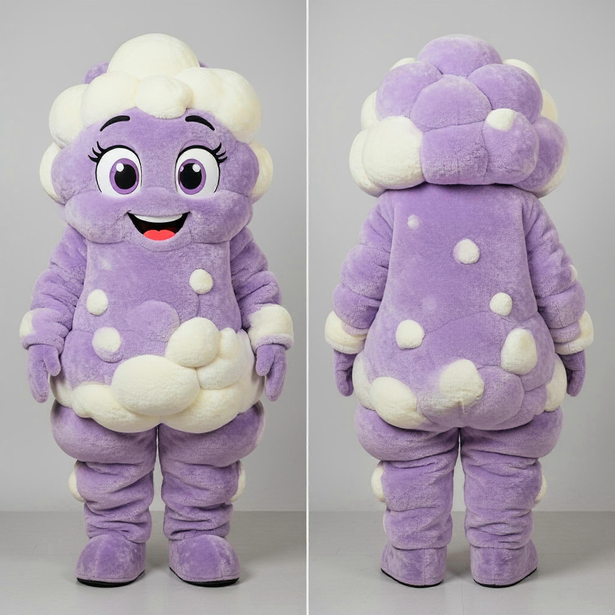 MASTICOT Lavender Velvety Pop Corn Mascot