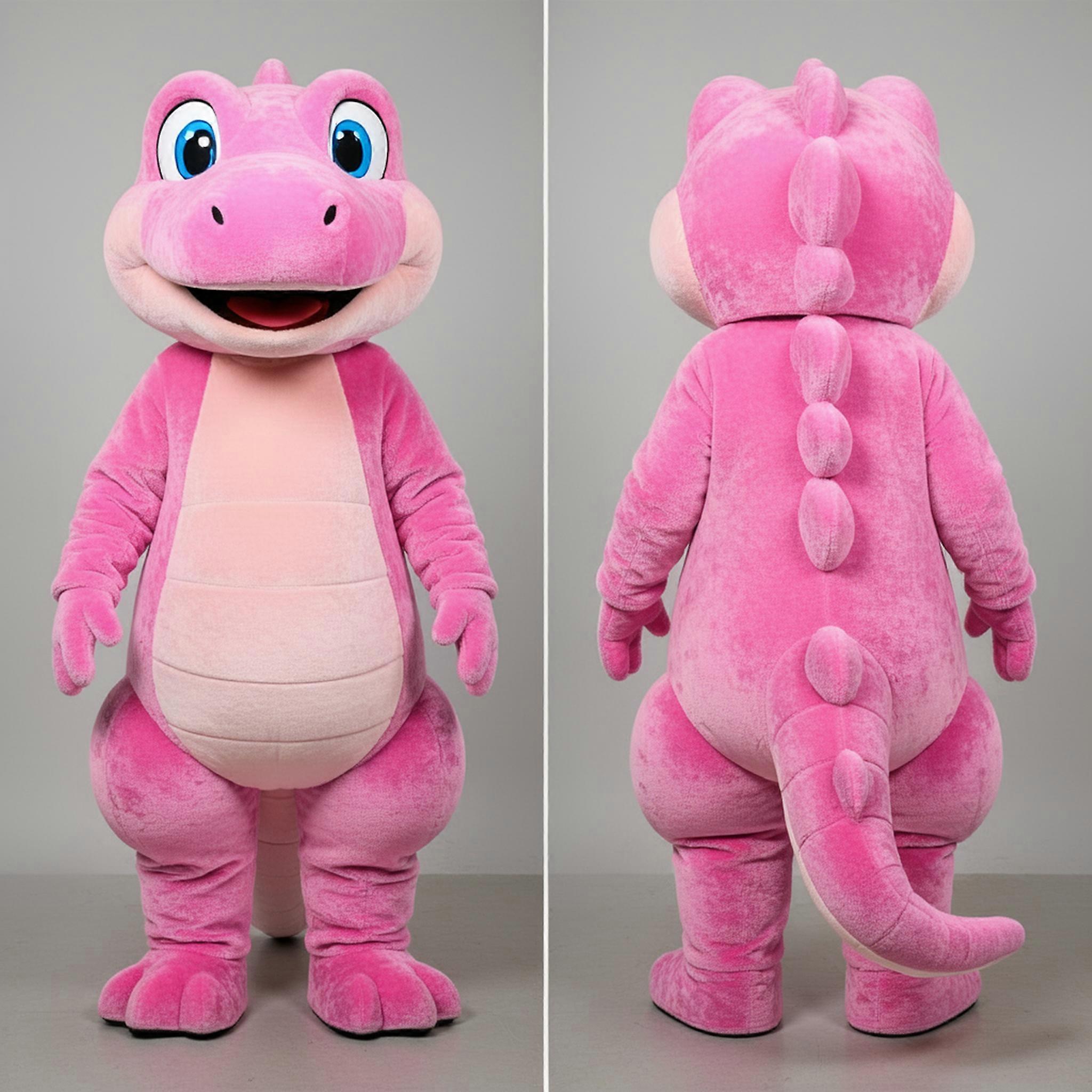 MASTICOT Pink Velvet Lizard Mascot