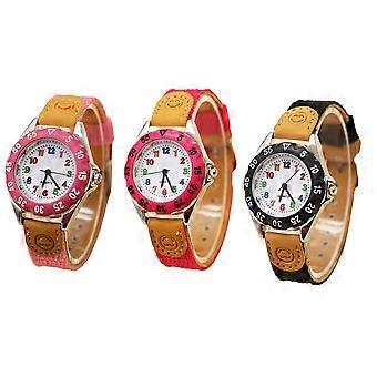 Kids Wristwatch Quartz Watch for Students Pink Comfortable Strap
