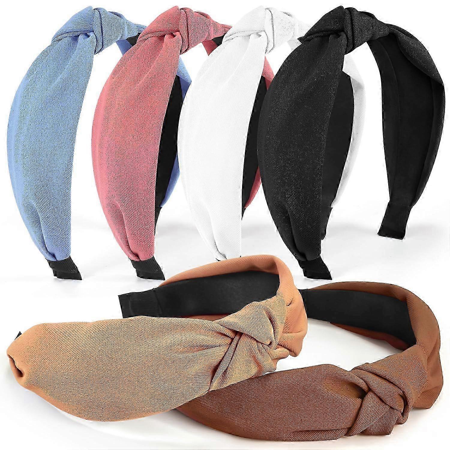 Knotted Polyester Headbands 6 Pack