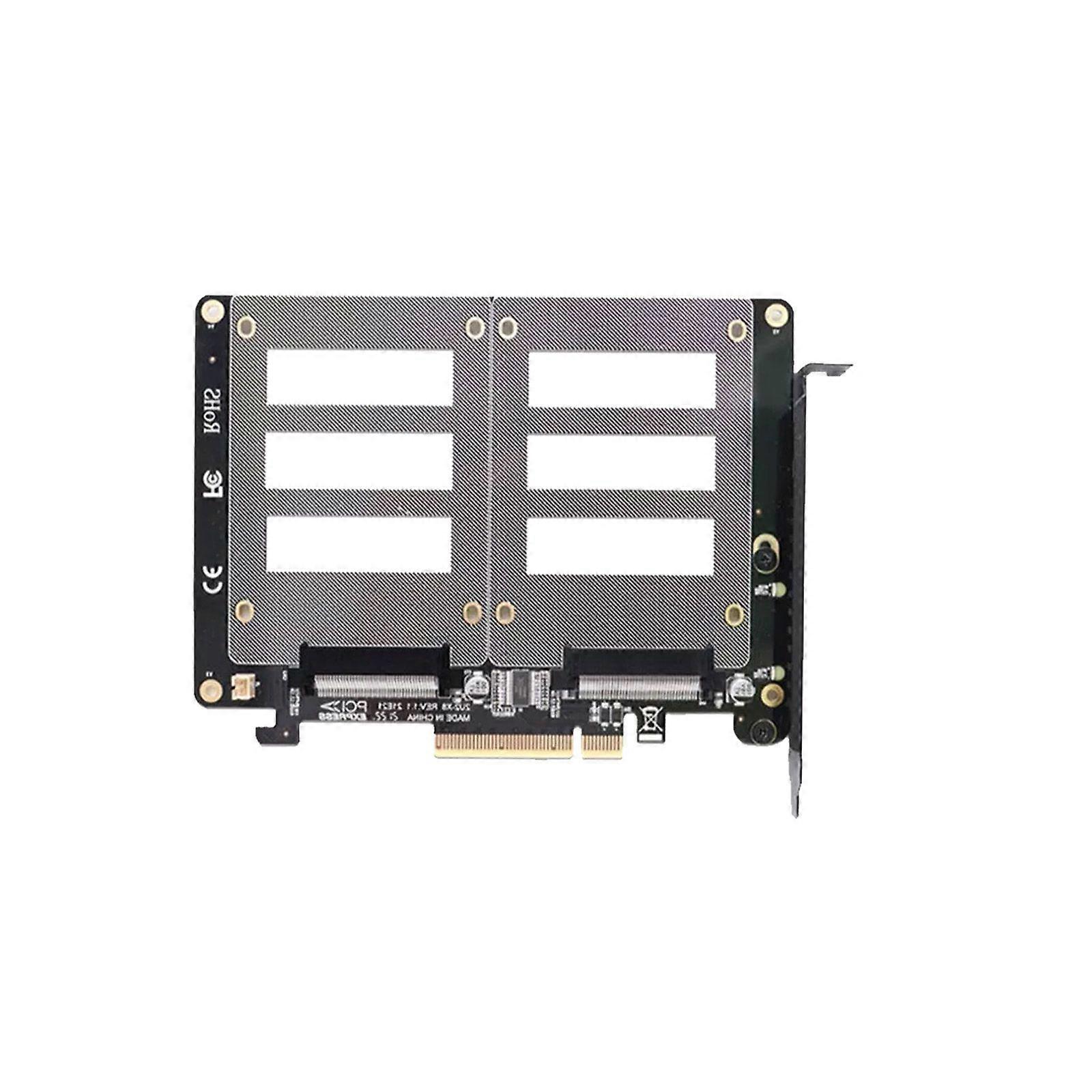 Dual SSD PCIe 4.0 Riser Card Adapter for Fast GEN3/GEN4 Storage  Windows/Linux