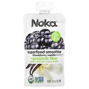 7 x Noka, Superfood Smoothie + Prebiotic Fiber, Blackberry Vanilla, 4.22 oz (120 g)