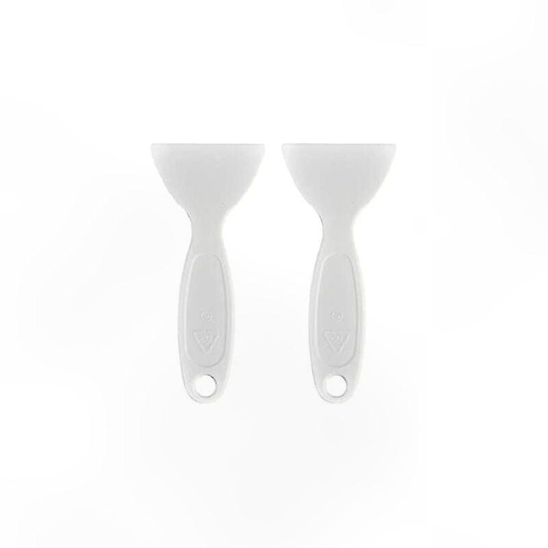 White Plastic Ice Scraper Tool for Freezer Defrosting (2 Pack)