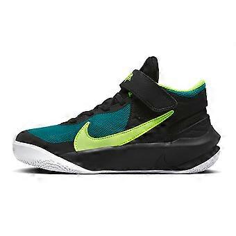 Nike Team Hustle D 10 Flyease Liukumattomat Pehmusteet Kulutusta Kestävät Mid-Top Koripallokengät Vihreä Musta Unisex DD7303-012