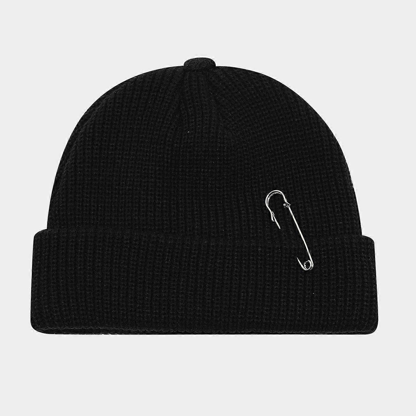 Solid color pin wool hat couple basic warm knitted hat street hipster cold hat brimless melon fur hat