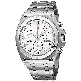 Swiss Military Quartz Analog Man Watch with SM34021.02 Stainless Steel Bracelet