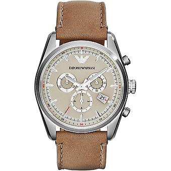 Armani Tazio Quartz Analog Man Watch with AR6040 Cowskin Bracelet