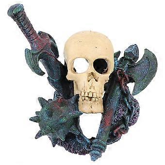 Aquarium Decoration Resin Skull Decor for Fish Tank 1Pcs Landscape Ornament