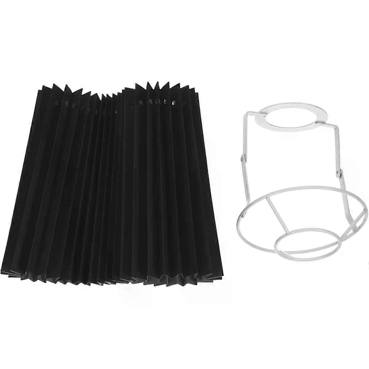 Cloth Lamp Shade Accessory Iron Frame, Black