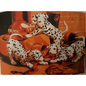 Adorable Dalmatian Dog Puppy Painting Jigsaw Puzzle for Adults RNB1474