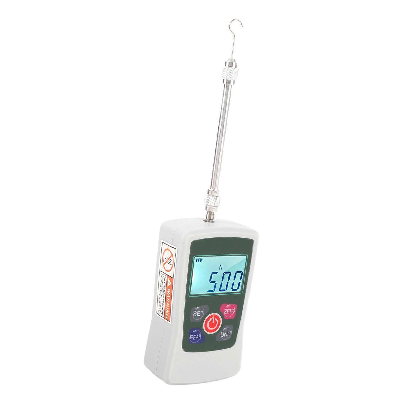 50N Digital Force Meter Handheld Push Pull Force Tester 3 Modes 4 Units Backlit Screen Automatic Shutdown